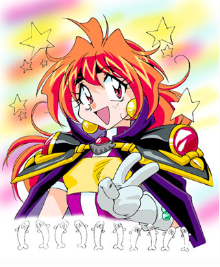 Lina Inverse from the famous Slayers series, voiced by Hayashibara