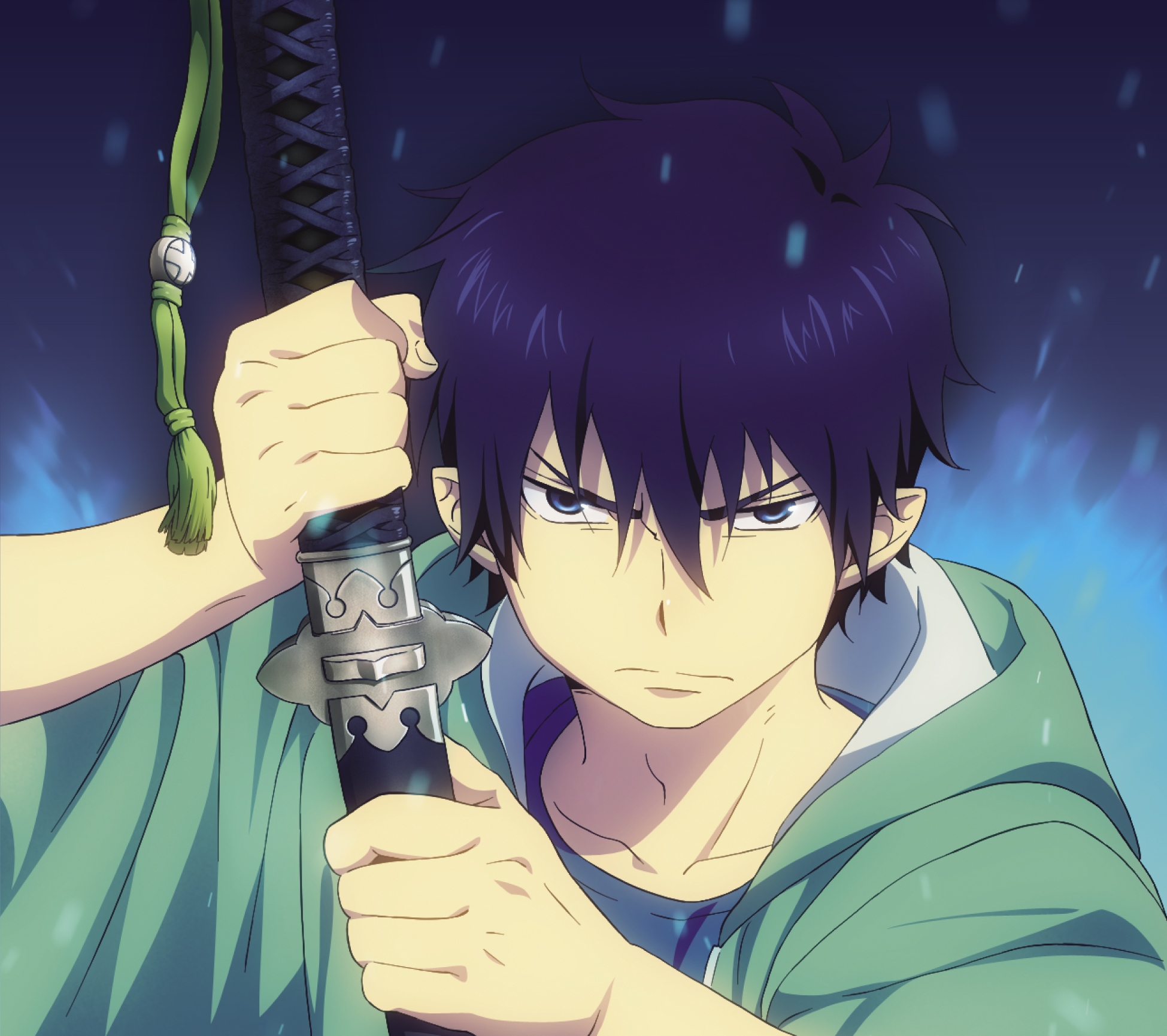 Blue exorcist. Itteki no Eikyo. Окамура призрак. Синий экзорцист опенинг 1. Окамура японский призрак.